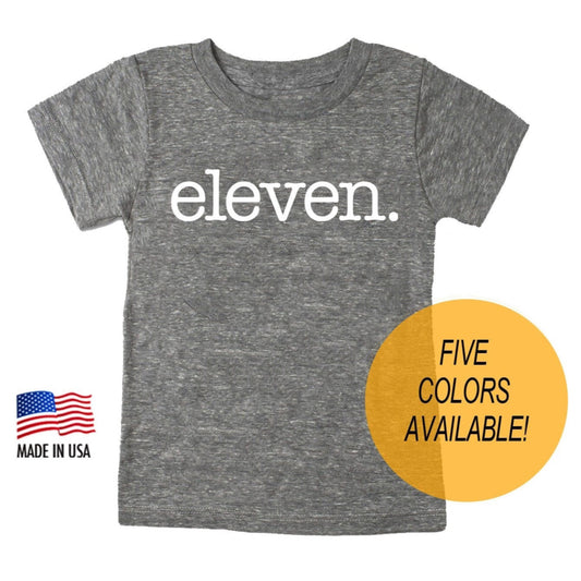 11th Birthday 'eleven' Tri Blend T-Shirt