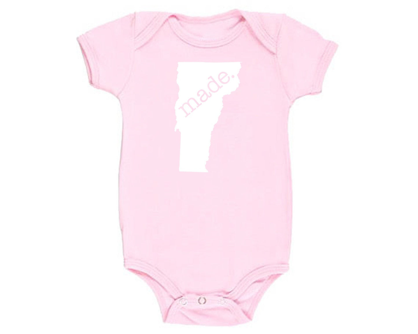 Vermont 'Made.' Cotton One Piece Bodysuit - Infant Girl and Boy Gift American Made Baby Clothing