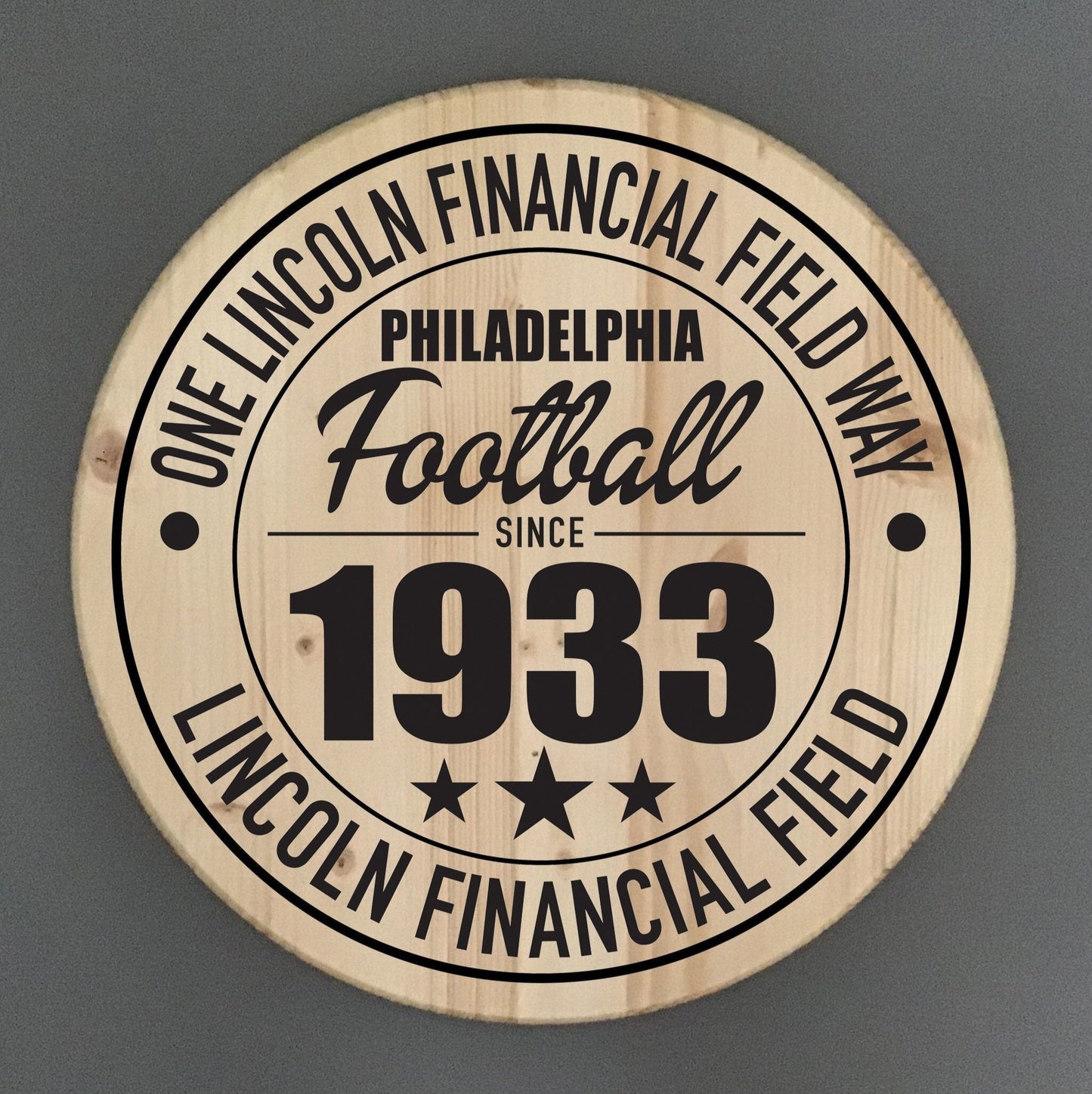 Philadelphia Eagles Football | Lincoln Financial Field Address Solid Pine Wood Sign