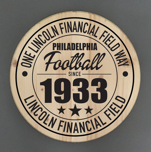 Philadelphia Eagles Football | Lincoln Financial Field Address Solid Pine Wood Sign