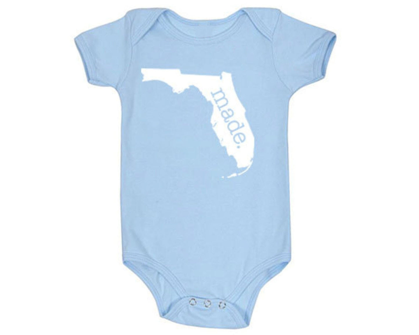 Florida 'Made.' Cotton One Piece Bodysuit - Infant Girl and Boy Gift American Made Baby Clothing
