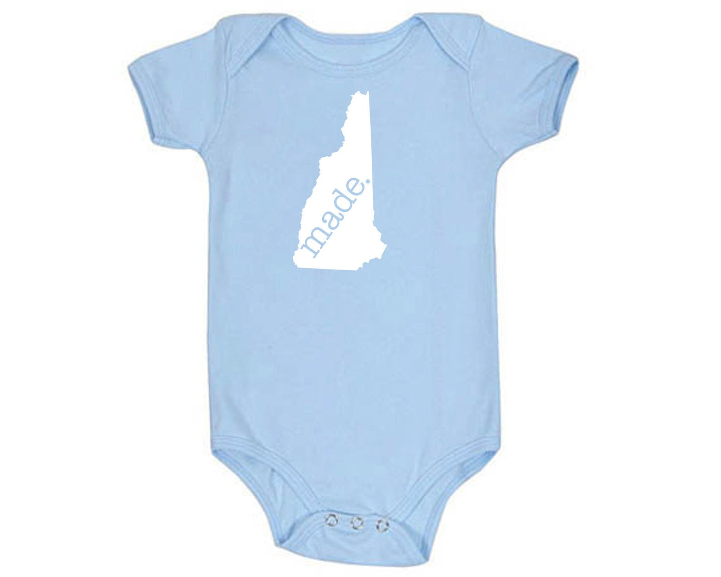 New Hampshire 'Made.' Cotton One Piece Bodysuit - Infant Girl and Boy Gift American Made Baby Clothing