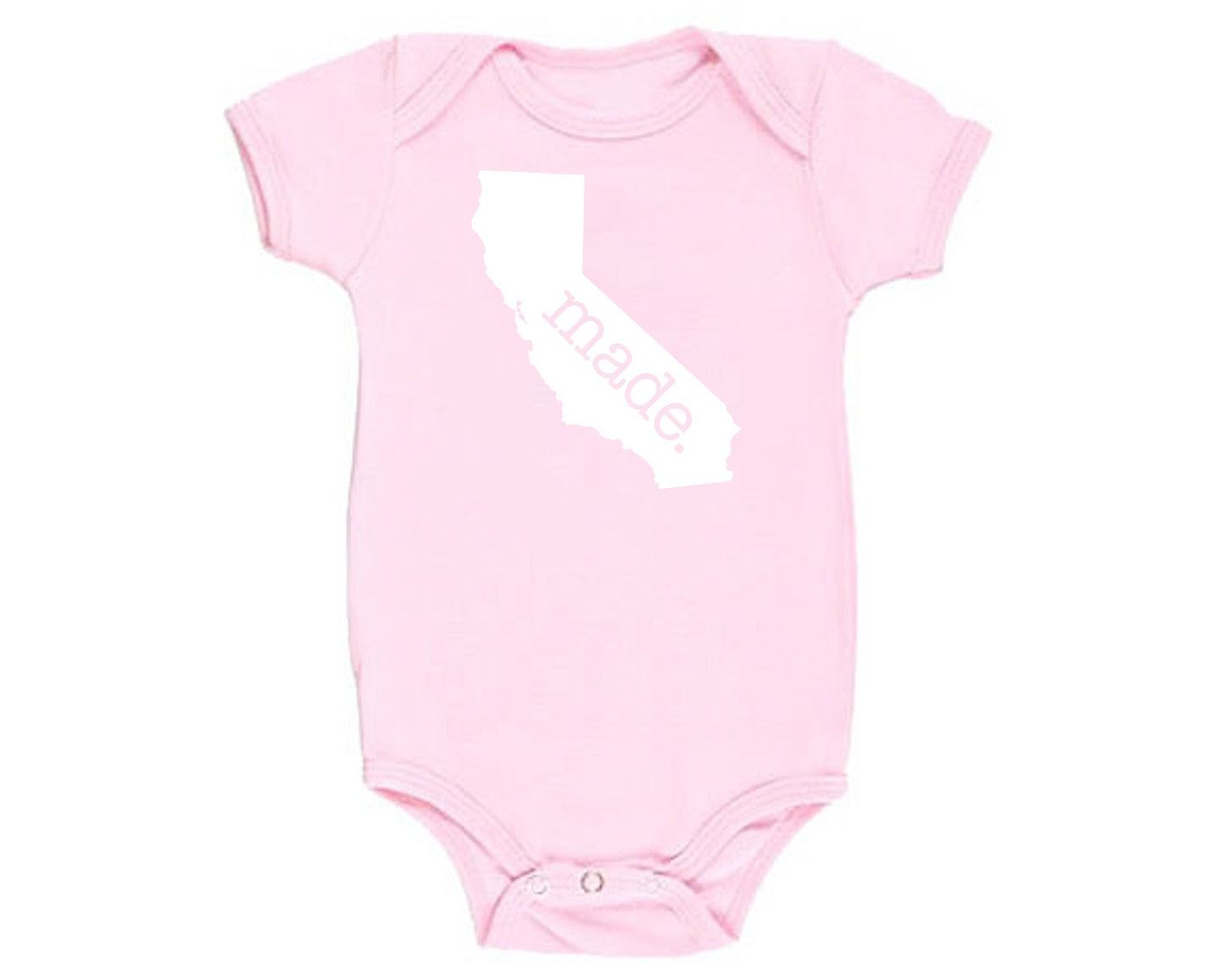 California 'Made.' Cotton One Piece Bodysuit - Infant Girl and Boy Gift American Made Baby Clothing