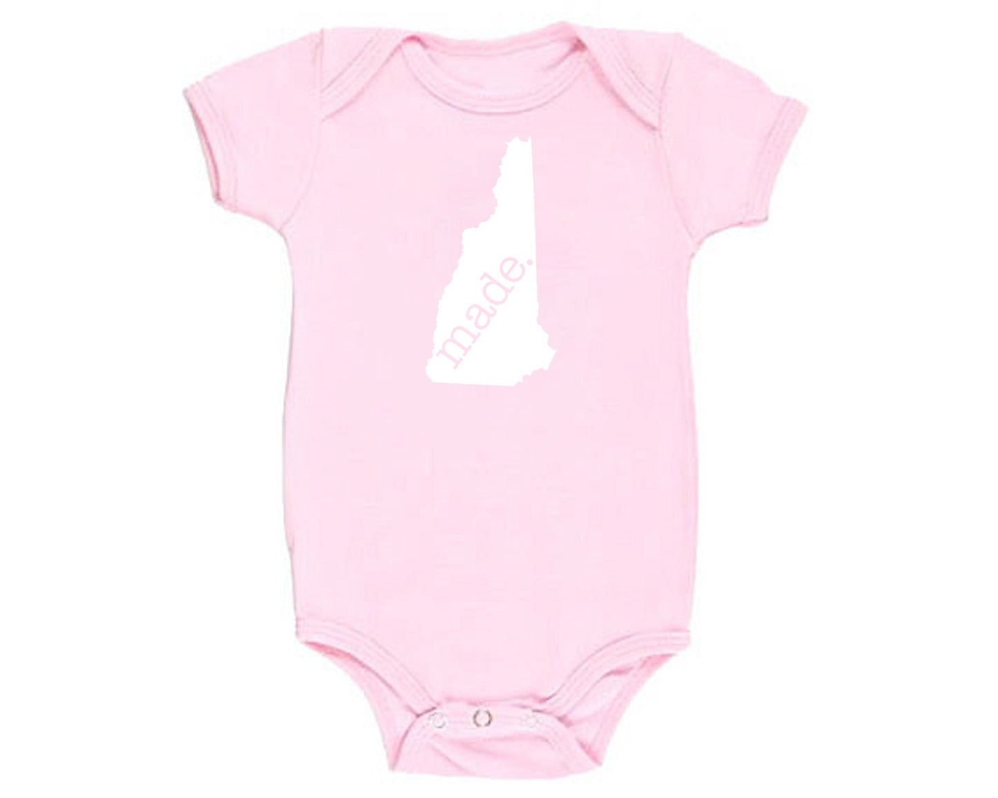 New Hampshire 'Made.' Cotton One Piece Bodysuit - Infant Girl and Boy Gift American Made Baby Clothing