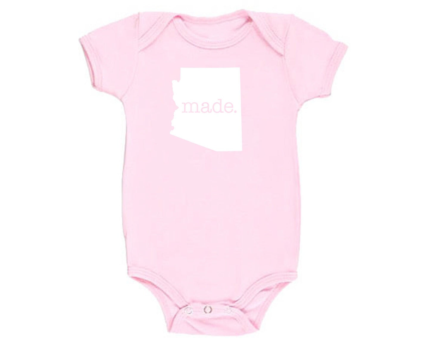 Arizona 'Made.' Cotton One Piece Bodysuit - Infant Girl and Boy Gift American Made Baby Clothing