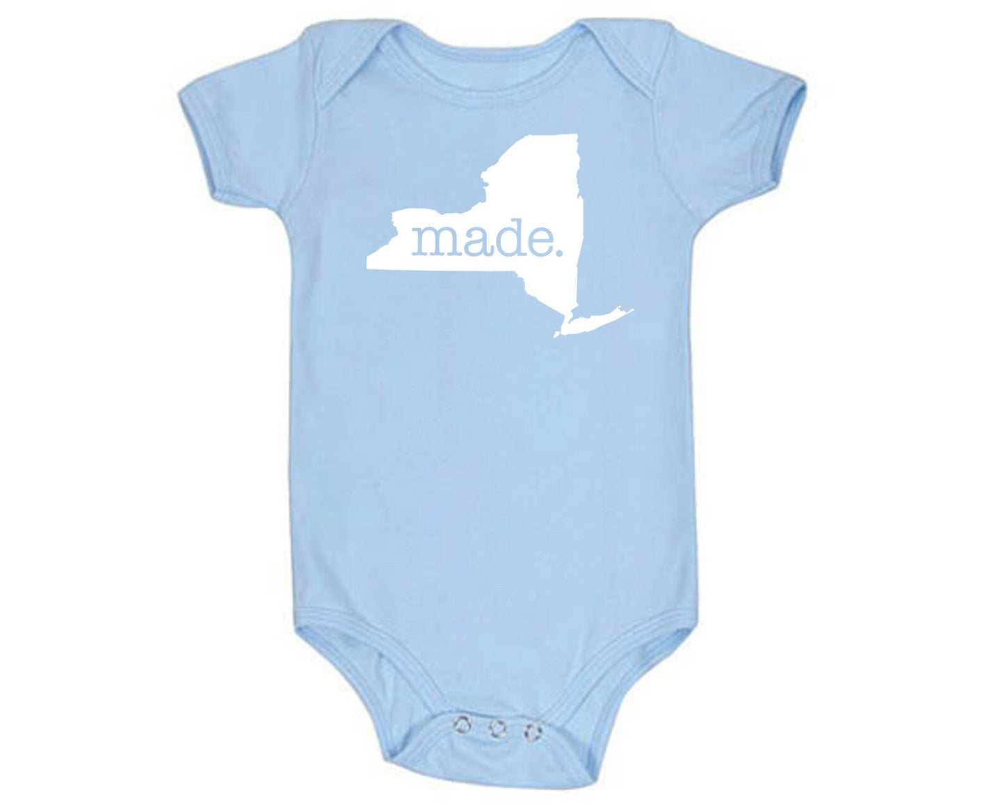 New York 'Made.' Cotton One Piece Bodysuit - Infant Girl and Boy Gift American Made Baby Clothing