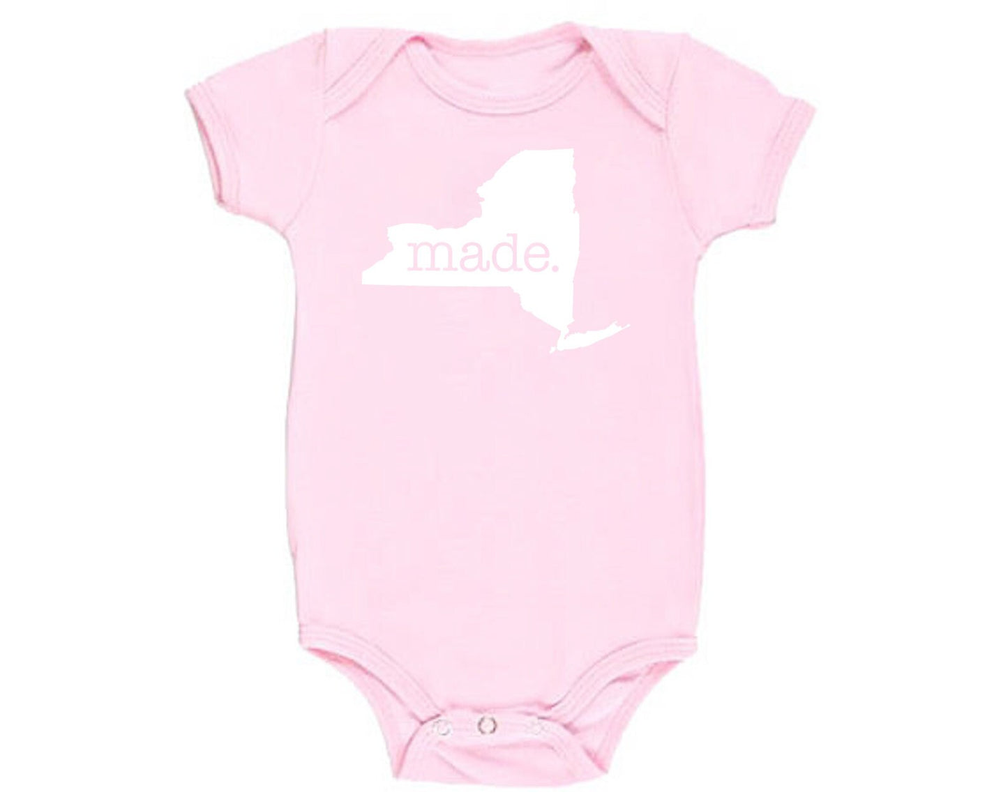 New York 'Made.' Cotton One Piece Bodysuit - Infant Girl and Boy Gift American Made Baby Clothing