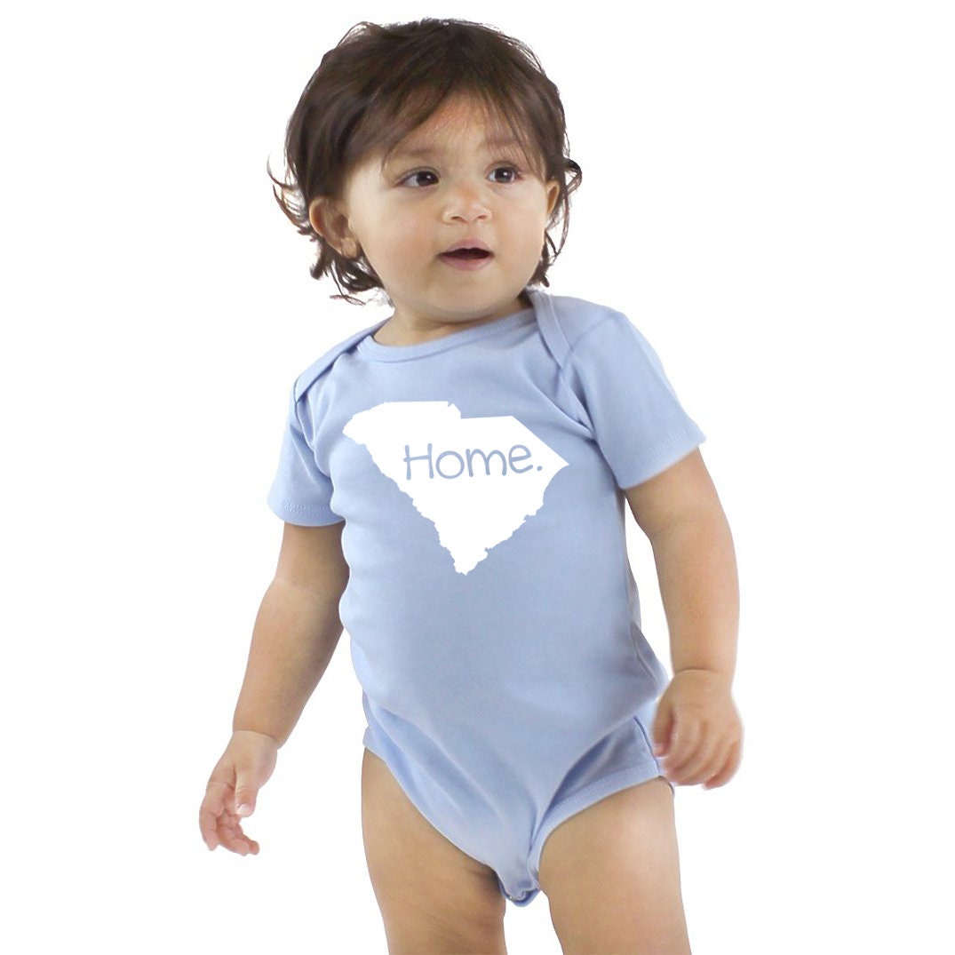 Baby 'Home' One Piece for Any State Cotton Baby One Piece Bodysuit - Infant Girl and Boy Gift