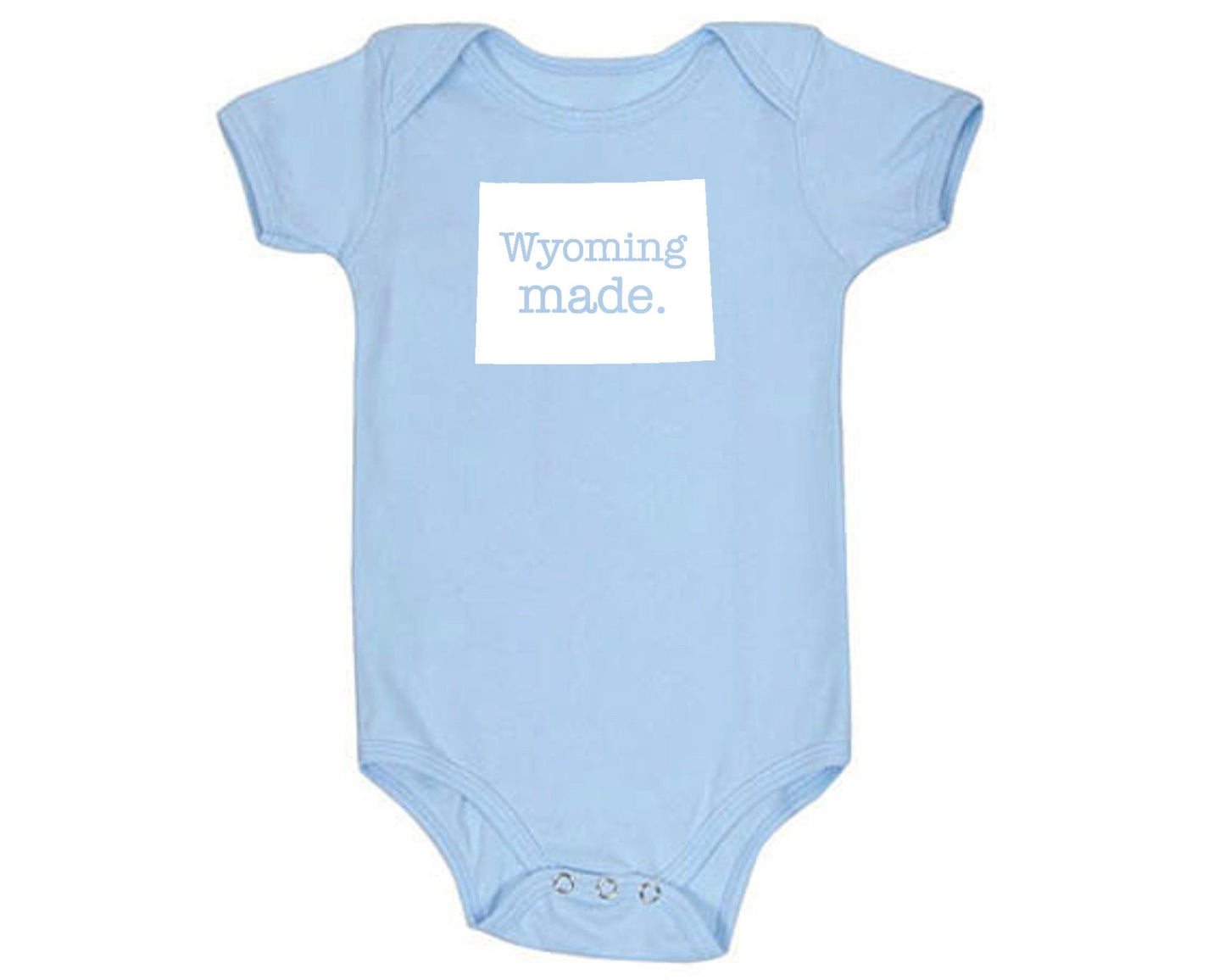 Wyoming 'Made.' Cotton One Piece Bodysuit - Infant Girl and Boy Gift American Made Baby Clothing