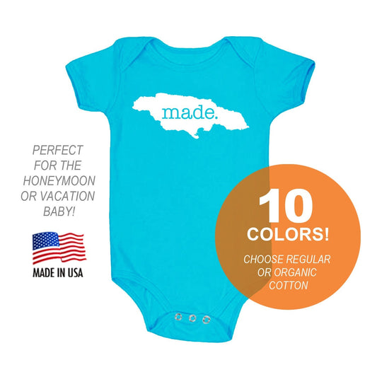 Honeymoon Baby | Vacation Baby  'Made.' Cotton One Piece Bodysuit - Most Countries Available | Pregnancy Grandparent Announcement