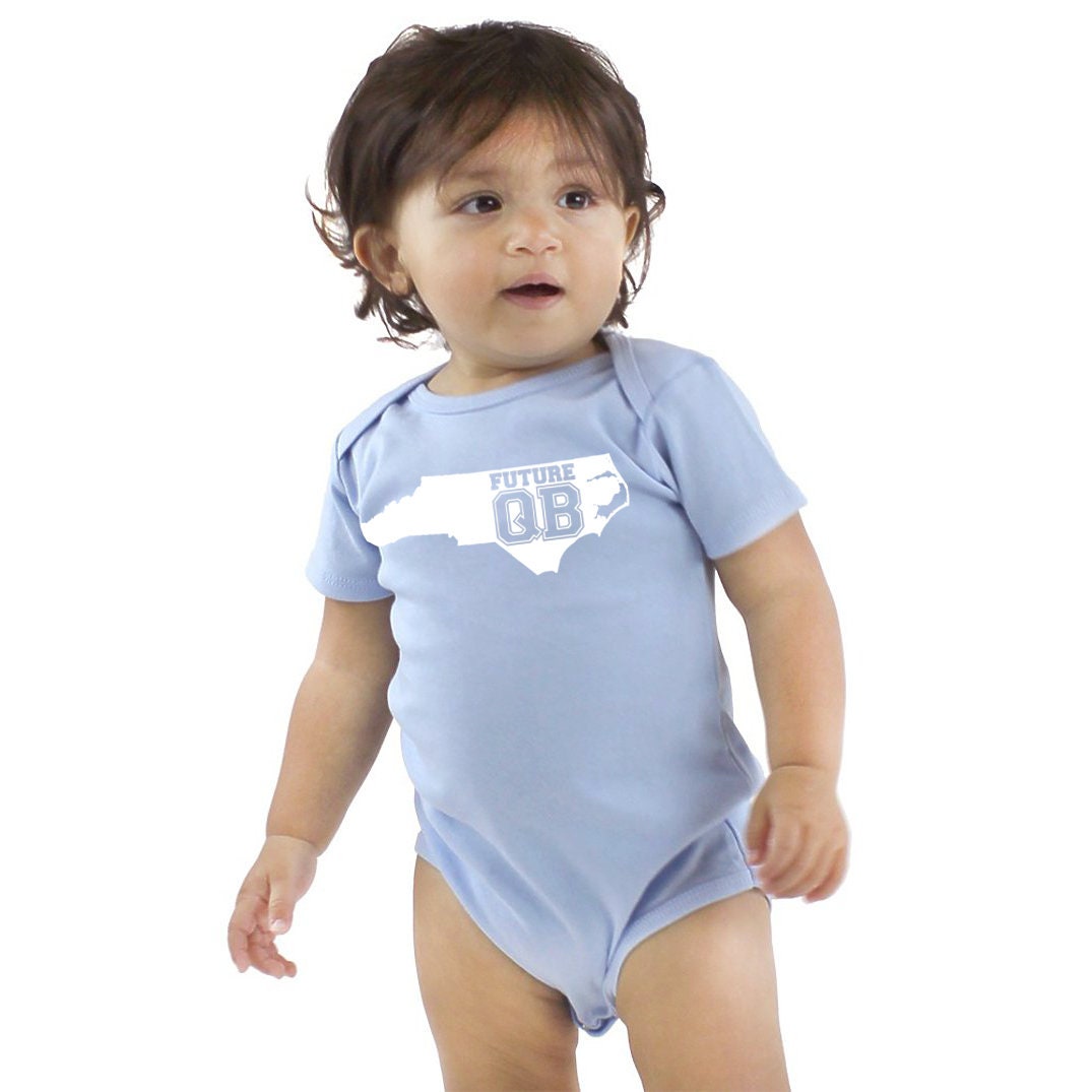 All States 'Future QB' Cotton Baby One Piece Bodysuit Gift American Made Baby Clothing | Regular or Organic Cotton Baby Gift