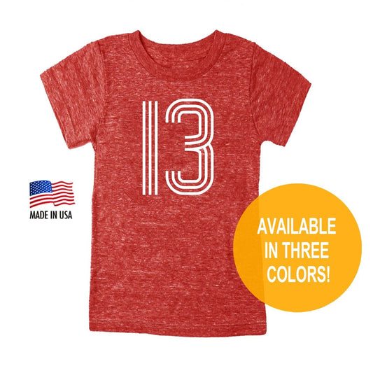 13th Birthday '13' Tri Blend T-Shirt
