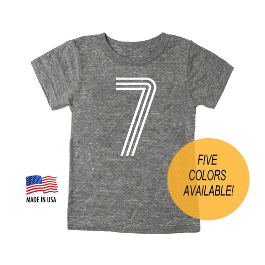 7th Birthday '7' Tri Blend T-Shirt