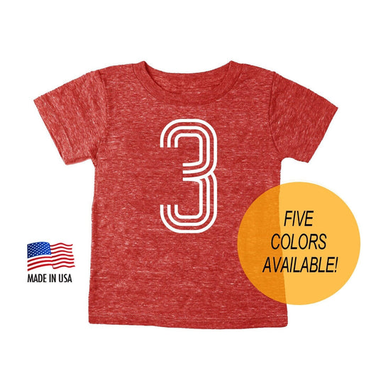 3rd Birthday '3' Tri blend T-Shirt