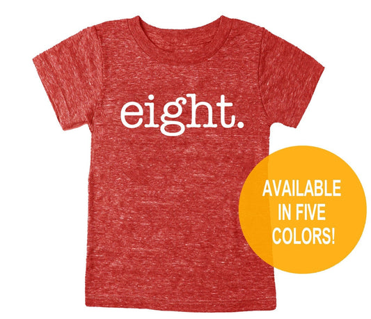 8th Birthday 'eight' Tri Blend T-Shirt