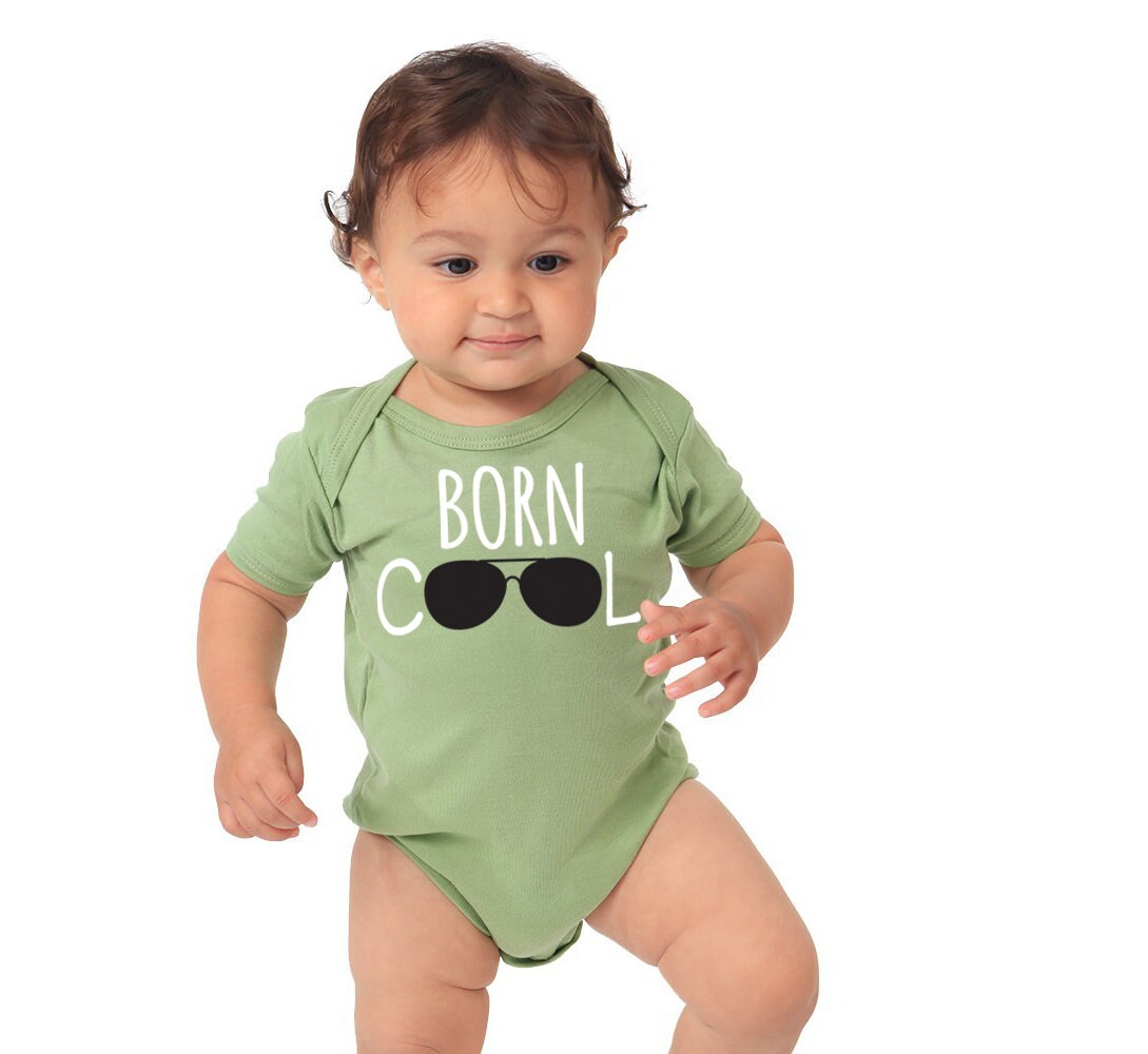 Born Cool Cotton Baby One Piece Bodysuit - Infant Girl and Boy Gift
