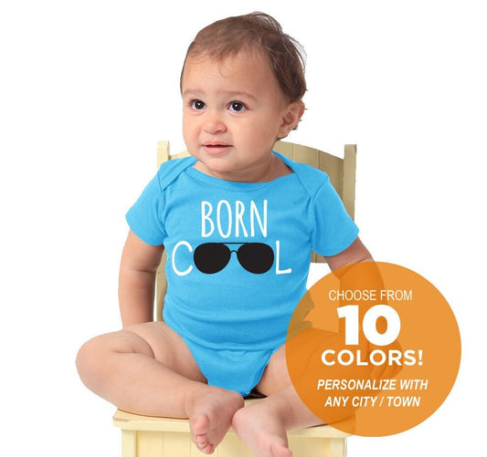 Born Cool Cotton Baby One Piece Bodysuit - Infant Girl and Boy Gift
