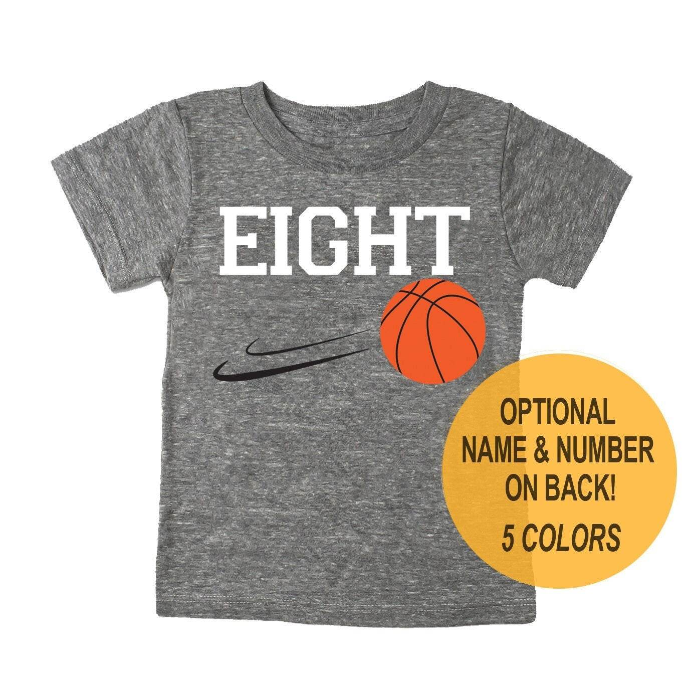 8th Birthday 'Eight' Basketball Tri Blend T-Shirt