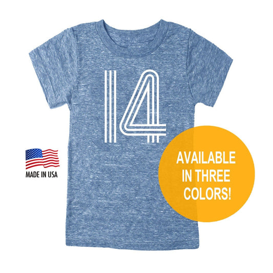 14th Birthday '14' Tri Blend T-Shirt