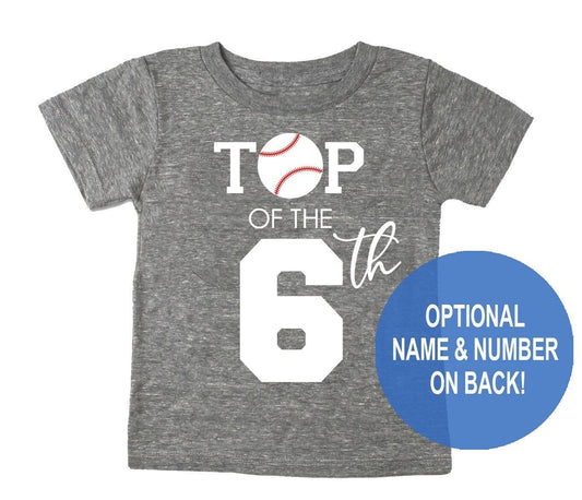 Top of the 6th Birthday Tri blend T-shirt