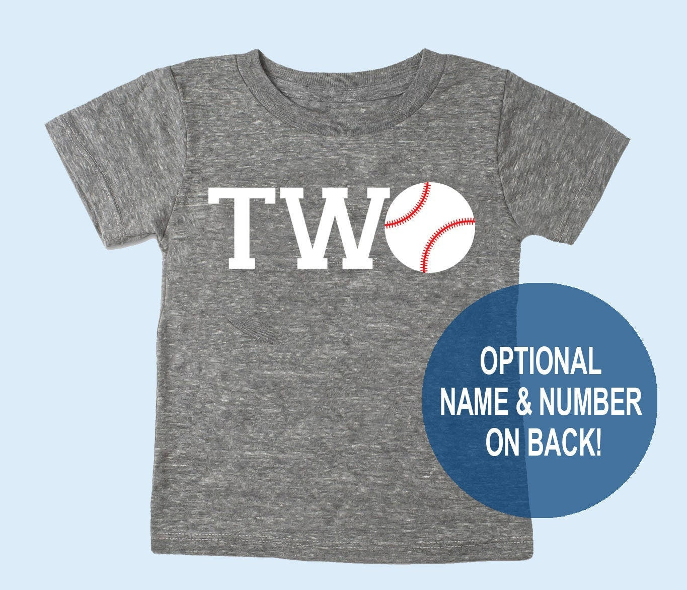 2nd Birthday 'Two' Baseball Tri Blend T-Shirt