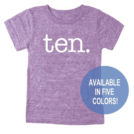 10th Birthday 'ten' Tri Blend T-Shirt