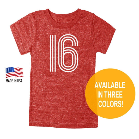16th Birthday '16' Tri Blend T-Shirt
