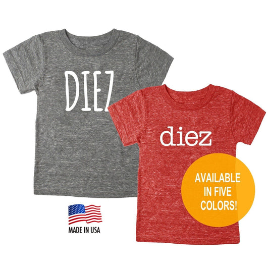 10th Birthday 'Diez' Tri Blend T-Shirt