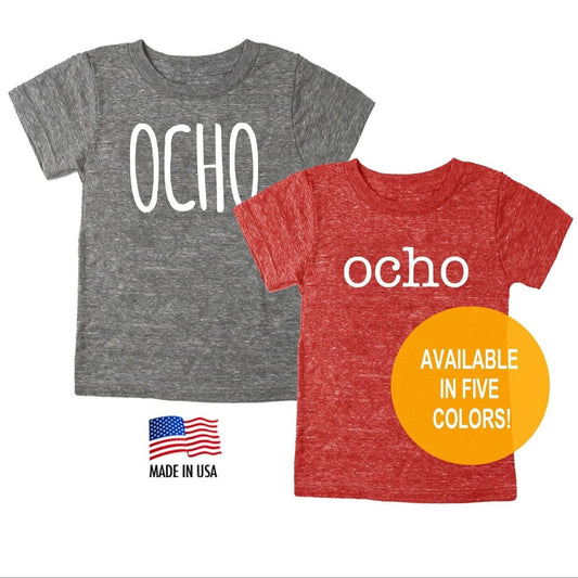 8th Birthday 'Ocho' Tri Blend T-Shirt