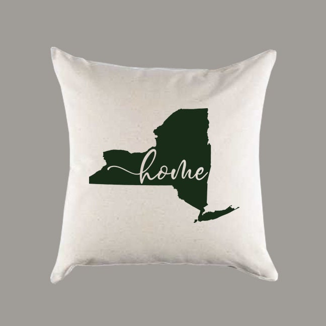 All States and Washington DC 'Home' 16" or 18" Canvas Pillow or Pillow Cover