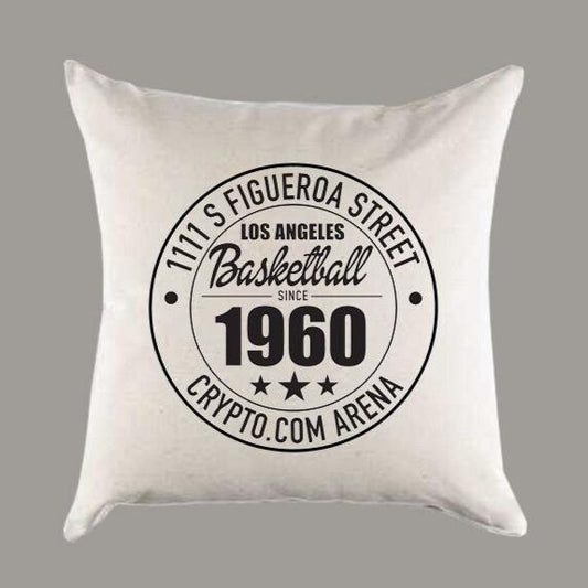 Los Angeles Lakers Basketball | Crypto.com Arena Address Canvas Pillow or Pillow Cover