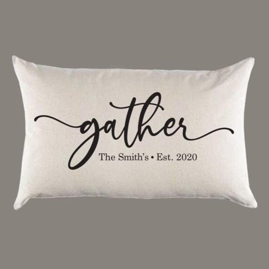 Custom 'Gather' Canvas Pillow or Pillow Cover