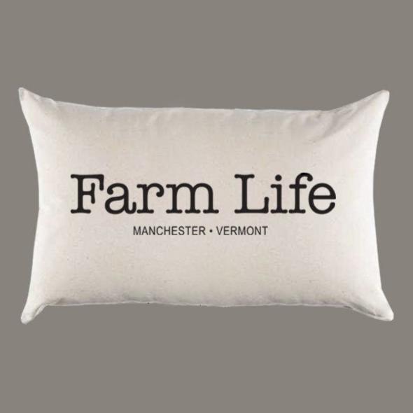 Personalized 'Farm Life' Canvas Pillow or Pillow Cover