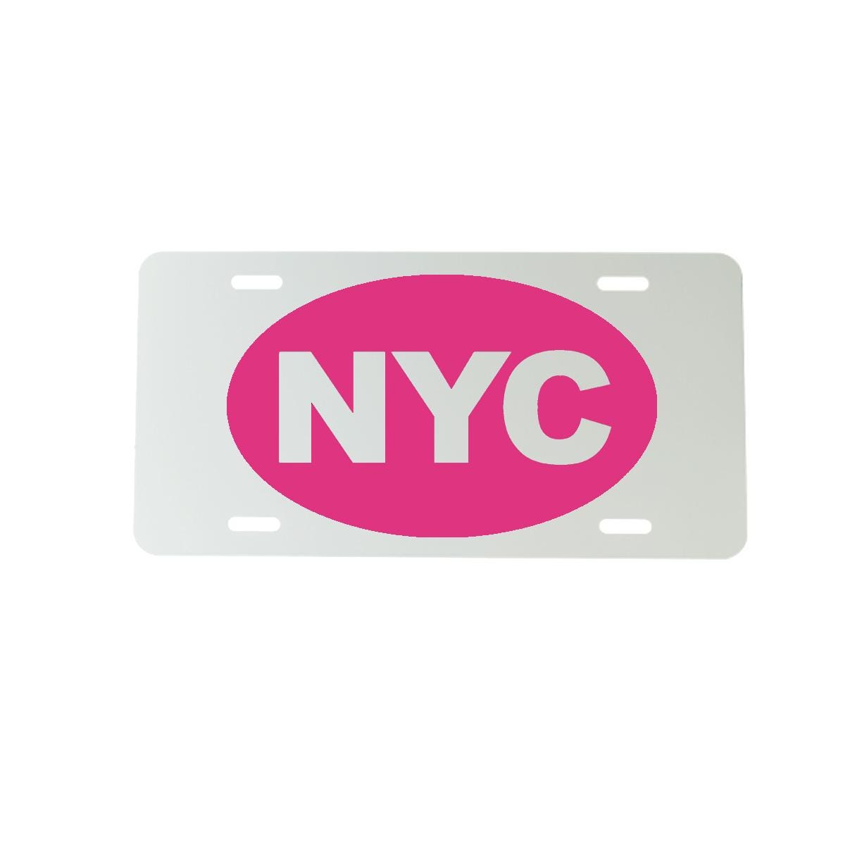 Airport Code or Any 3 Letters or Numbers Aluminum Mirrored License Plate  - 6 inch x 12 inch