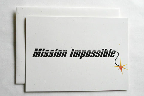 Birthday card funny mission impossible