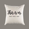 This Is Us Family Names Personalized Canvas Pillow Cover or Pillow