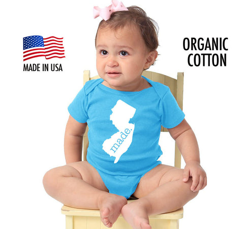 New Jersey 'Made' Organic Cotton Infant One Piece • Made in the USA