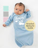 Heaven Sent Newborn Baby Gown and Optional Hat Set - Infant Girl and Boy