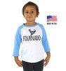 Fourth Fournado 4th Birthday Tri-blend Raglan Baseball Shirt - Four Year Old Toddler, Kid sizes