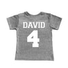 Fourth 4th Birthday 'Four' Basketball Tri Blend Toddler 4 Fourth Birthday T-Shirt - Toddler Boy and Girl Tee