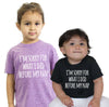 I'm Sorry for What I Did Before My Nap T-Shirt - Infant Toddler Boy and Girl Tee