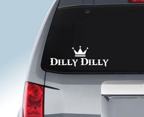 Dilly Dilly Beer Football Game Day Vinyl Decal for Car Window