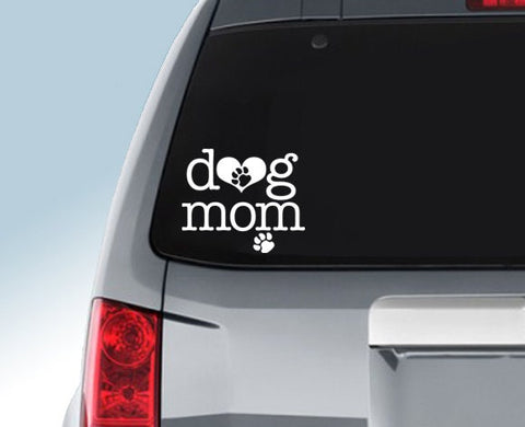 Dog Mom Vinyl Decal for Car Window