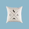 California CA Home State Canvas Pillow or Pillow Cover
