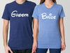 Bride and Groom Disney Font Tri Blend Track T-Shirt - Unisex Tee Shirts Size XS S M L XL XXL