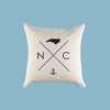 North Carolina NC Home State Canvas Pillow or Pillow Cover