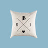 Rhode Island RI Home State Canvas Pillow or Pillow Cover