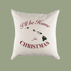Custom Personalized 'I'll Be Home for Christmas' Hawaii Canvas Pillow or Pillow Cover - Christmas Gift Home Throw Pillow