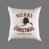 Custom Personalized 'Merry Alaska Christmas' Canvas Pillow or Pillow Cover - Holiday Home Throw Pillow - Christmas Gift Home