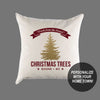Custom Personalized Christmas Tree Canvas Pillow or Pillow Cover - Holiday Home Throw Pillow - Bedroom Pillow - Christmas Gift Home